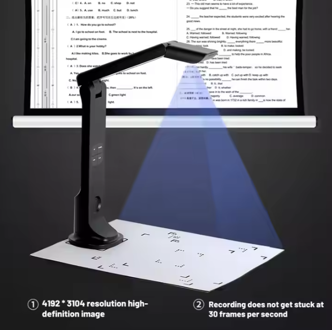 HD USB A3 16MP Autofocus Portable Document Camera Book Scanner For Live Streaming