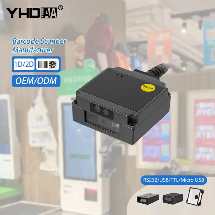 Barcode Scanner Embedded 1D 2D QR CMOS Camara Barcode Reader Module Serial Command Available for Development Support USB TTL