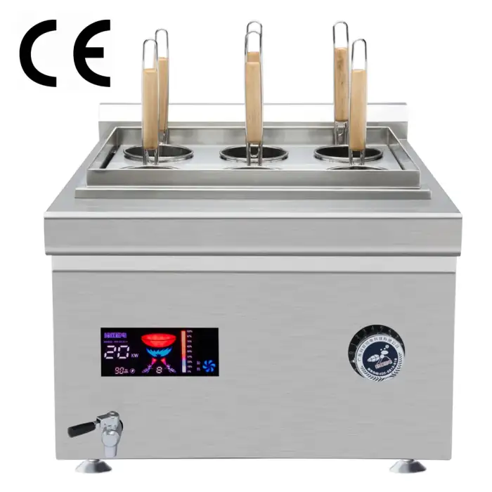 2/4/6 Baskets Electric Stainless Steel Automatic Pasta Cooker Fast Food Noodle Cooking Machine