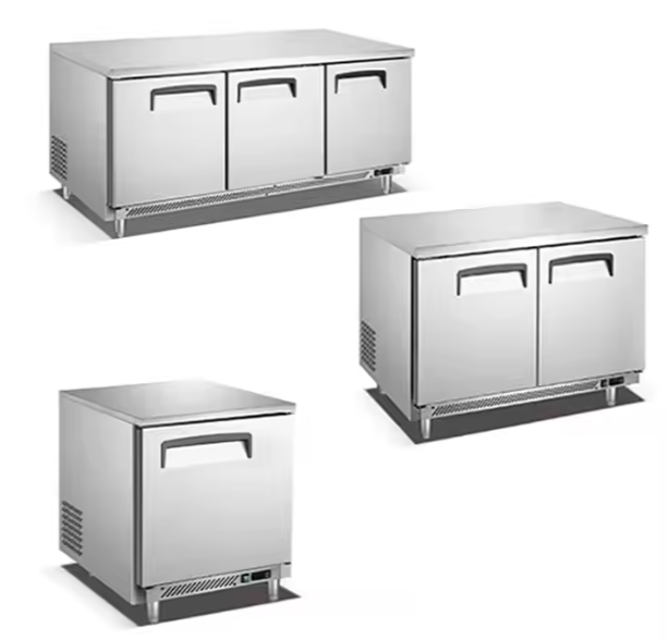 Restaurant Kitchen Equipment Prep Table Stainless Steel Cabinets Worktable Freezer Horizontal