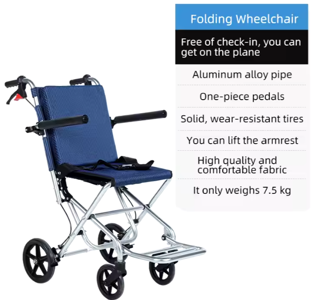 Hospital Medical Equipment Economic Stainless Steel Wheelchairs