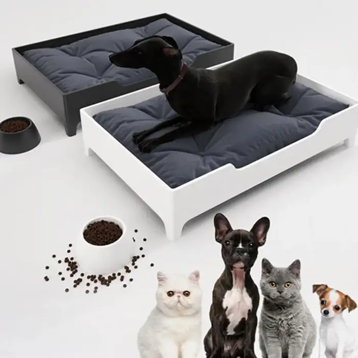 Stone Dog Bed Pet Dog Kennel Solid Surface Pet House Bedroom Pet Bed Durable and Scratch Repaired