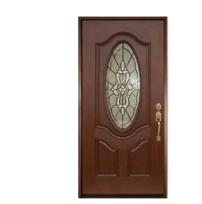 Modern Design Fiberglass Skin WPC Door Exterior Doors