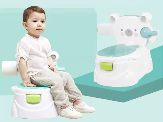 Musical Baby Potty Chair Kids Potty Training Funny Cartoon Bear Toilet