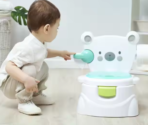 Musical Baby Potty Chair Kids Potty Training Funny Cartoon Bear Toilet