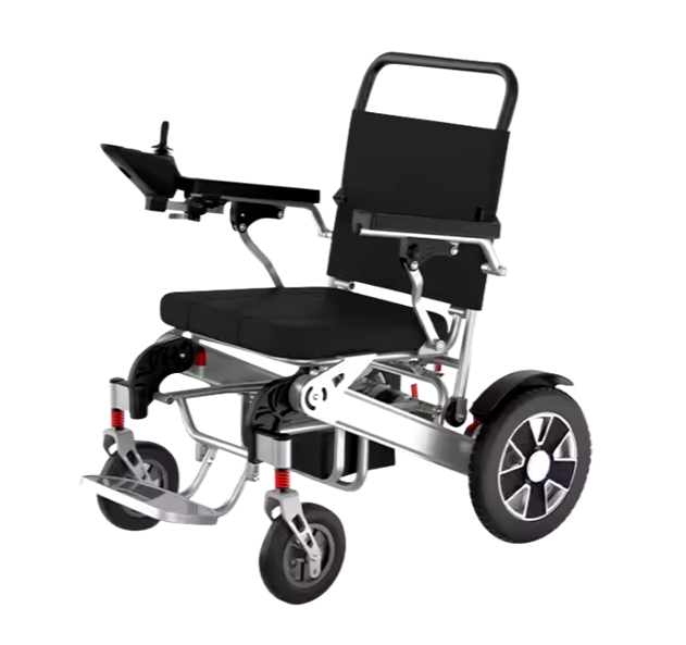 Intelligent Lightweight One Click Automatic Fold Unfold Super Horse Power Travel Wheelchair