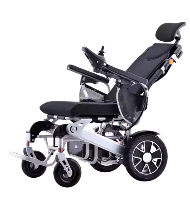 Intelligent Lightweight One Click Automatic Fold Unfold Super Horse Power Travel Wheelchair