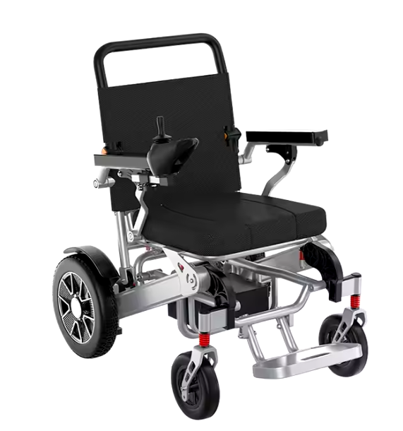 Intelligent Lightweight One Click Automatic Fold Unfold Super Horse Power Travel Wheelchair