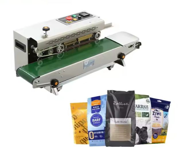 Mini Semi-Automatic Continuous Sealing Machine for Plastic Bags QR Coding Inkjet Printer Expiry Date Display Beverage Coding