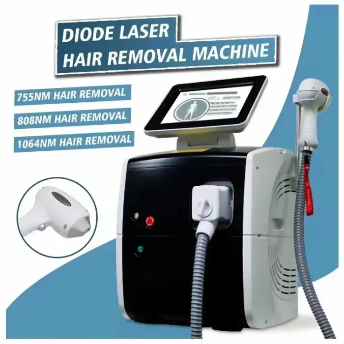 Diode Laser Machine 755 808 1064 Triple Wave Portable Laser Hair Removal Painless 808 Diode Laser