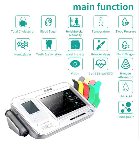 Blood Sugar Tester Uric Acid Test Equipment And Blood Glucose Cholesterol Triglycerides Meter