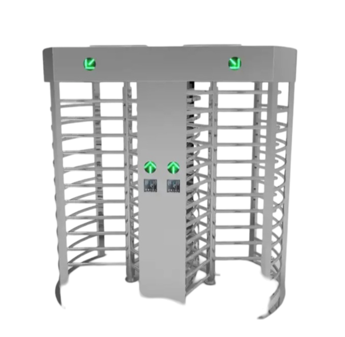 Pedestrian Access Control Full Height Turnstiles High Security Smart Revolving Turnstiles