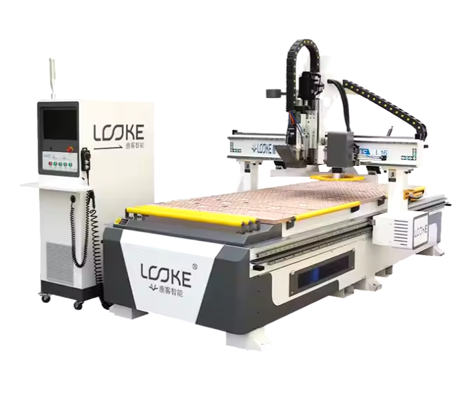 CNC Wood Router Machine Automatic Production Line with Vacuum Table and Auto Tool Change