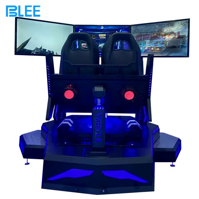 9D VR Simulator 3 DOF 3 Screen Racing Car Game Machine