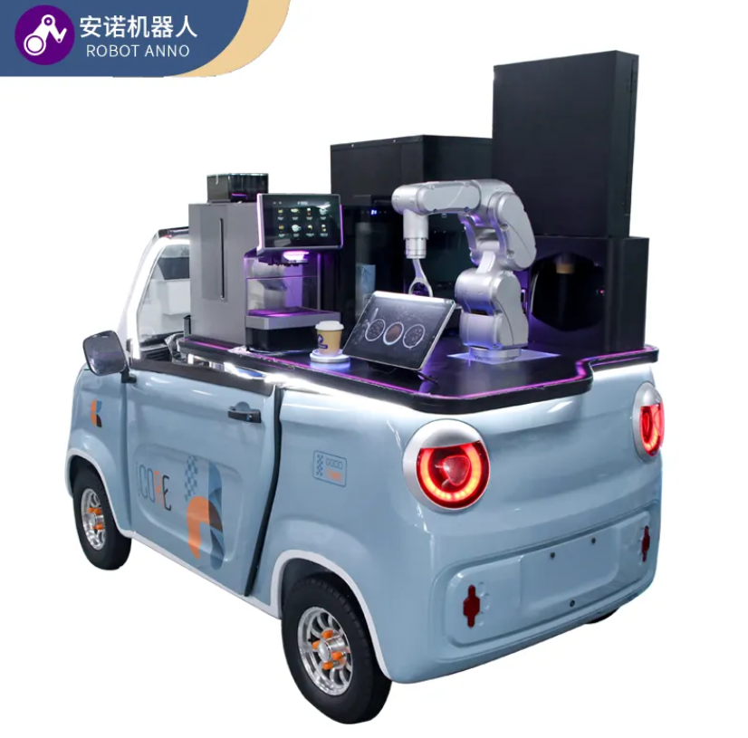 Intelligent Robot Coffee 24 Hours Car Bar Fully Automatic Removable Coffee car Vending Machine