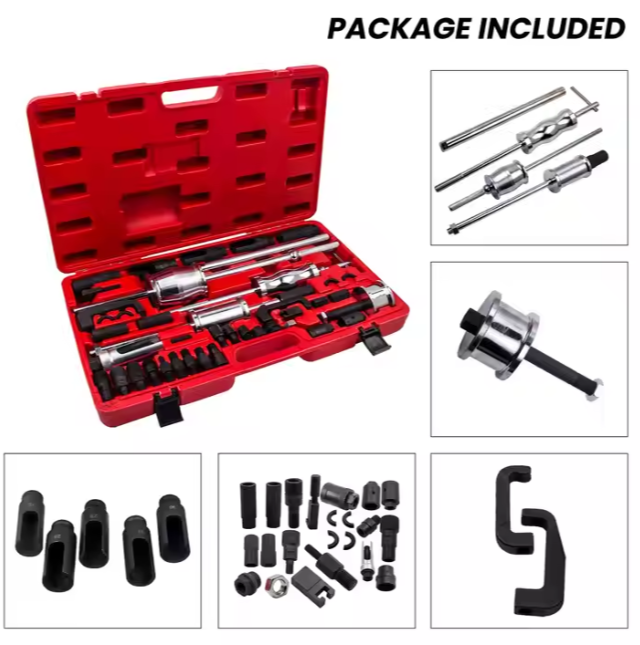 40 PCs Diesel Injector Remover Puller Universal Extraction Tool Kit Workshop Hand Tool Set