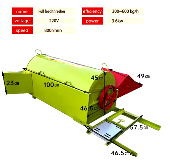 Agricultural Machinery Mini Rice Thresher