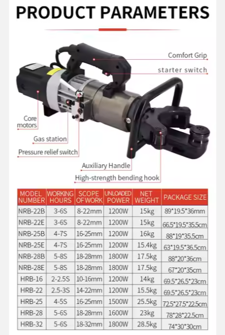 Small Hydraulic Rebar Bending Machine Portable Rebar Bending Machine