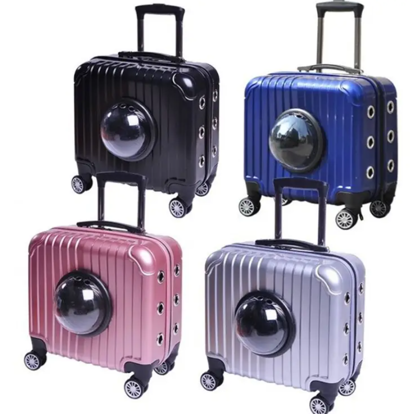 Abs Pc Capsule Car Pet Carrier Bag Trolley Backpack Waterproof Pet Trolley Bag