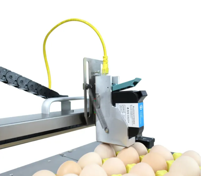 Automatic Egg Inkjet Printer Small Full Plate  Continuous Inkjet Printing Production Date Serial Number Egg Spray Printer