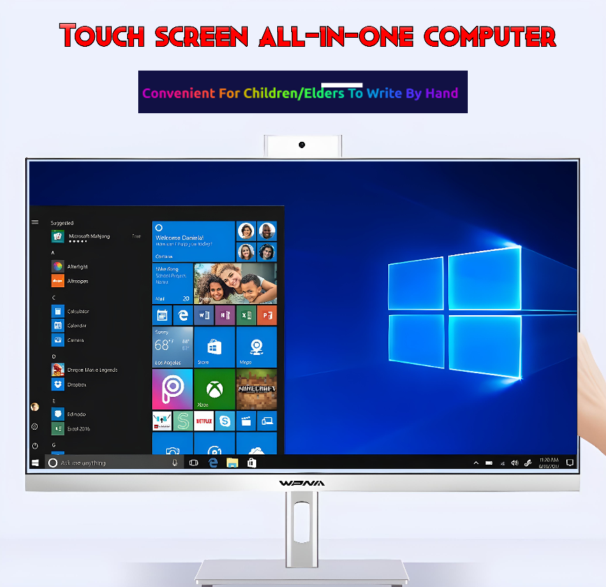 Lifting and Rotating Touchscreen All-in-One Computer for High-End Home, Office, Business, and E-Sports Gaming + Free Phone