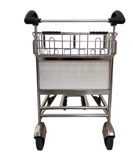 Aluminum Bulk Alloy Lightweight Airport Shopping Cart 250kg Luggage Trolley For Airport