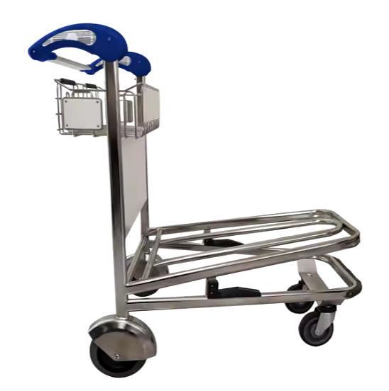 Aluminum Bulk Alloy Lightweight Airport Shopping Cart 250kg Luggage Trolley For Airport