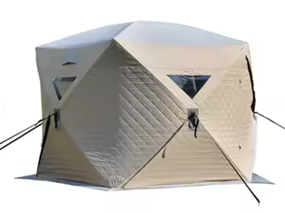 Three-Layer Outdoor Sauna Tent with Stove Portable Ice Tent for Camping