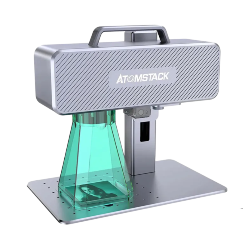 ATOMSTACK M4 Desktop & Handheld Fiber Laser Engraver - Marking Machine for Metal, Plastic, and Leather