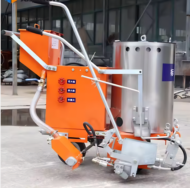 Thermoplastic Road Marking Machine With Adjustable Glass Beads