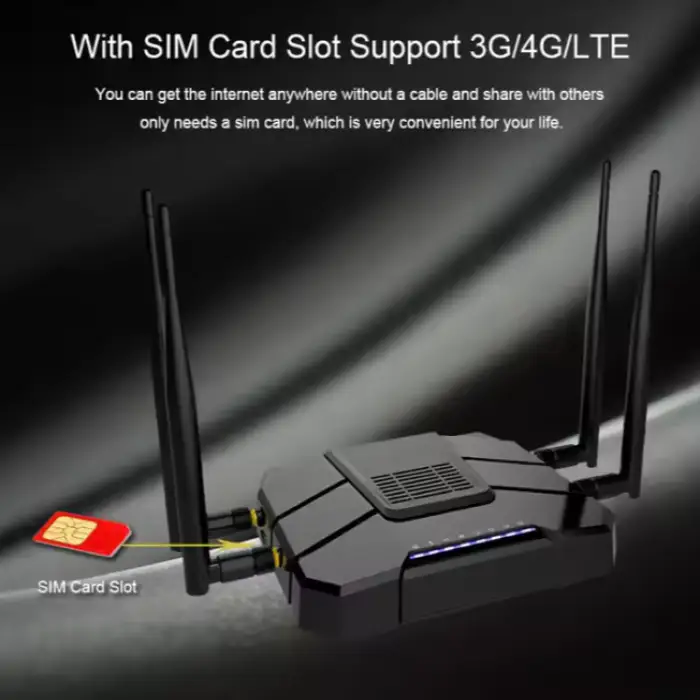 Wireless Router with 2.4G & 5.8G Wi-Fi - High-Speed Transmission and Secure Networking