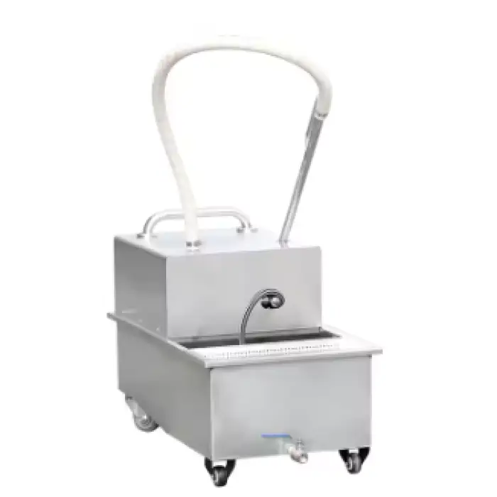 E-LYC-2 Restaurant Electric Deep Fryer Oil Filter Cart Machine