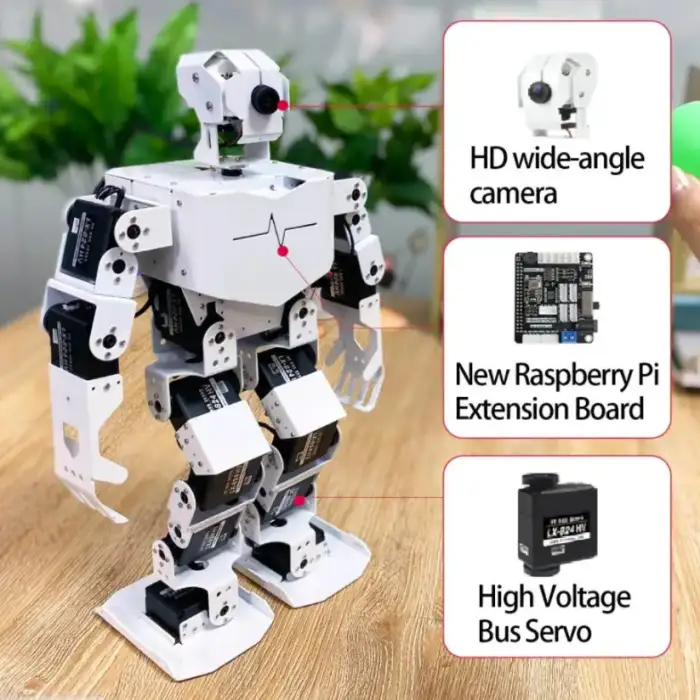 AI Intelligent Visual Humanoid Robot Powered by Raspberry Pi 4B 4GB