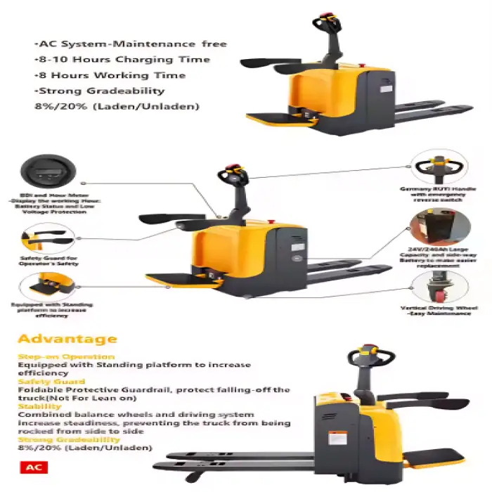 SNSC Electric Forklift Pallet Truck – High Efficiency for Heavy-Duty Operations