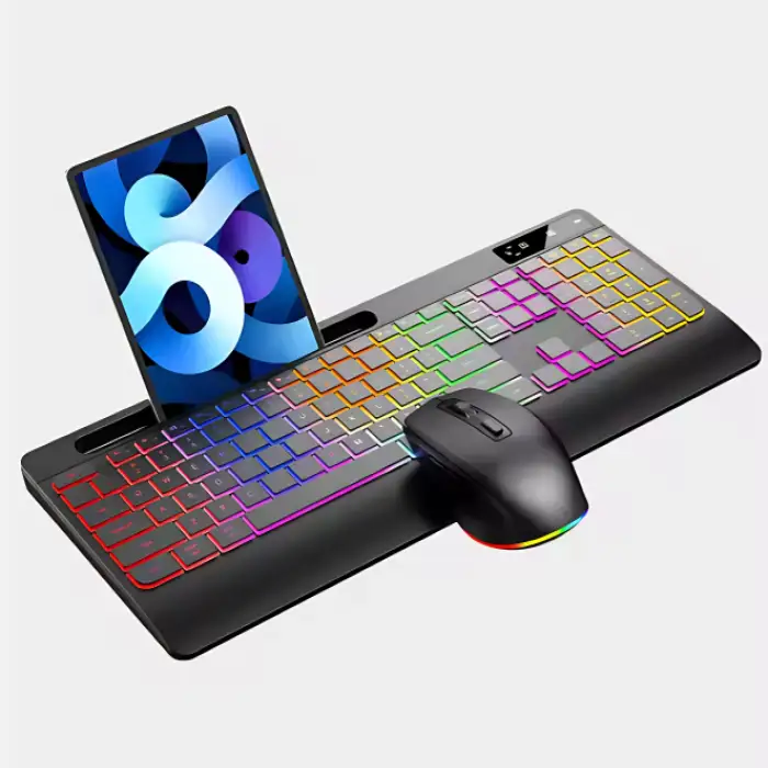 Hot Wireless Keyboard And Mouse Combo OEM ODM Office Waterproof Silent Computer LED RGB Backlit Mouse &amp; Keyboards Mouse