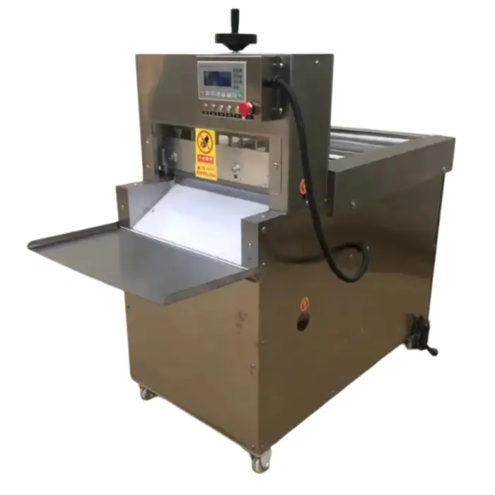 Stainless Steel Full Automatic Bacon Slicer, Cutting Frozen Meat Machine