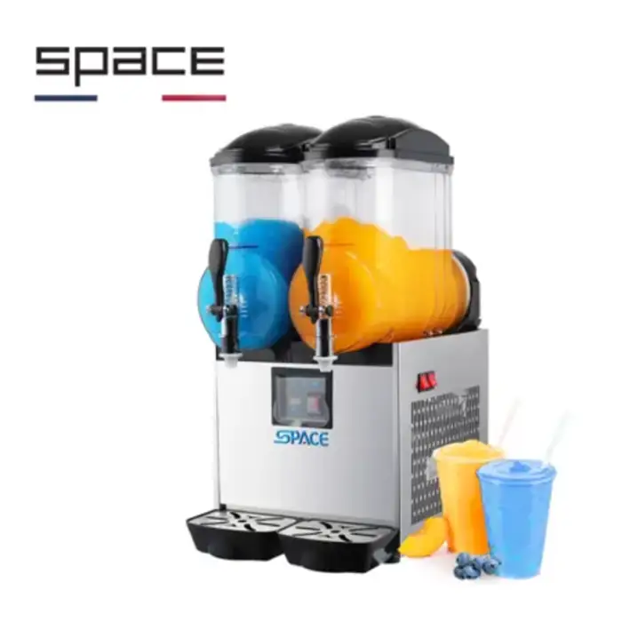 2 Bowl Slushie Drink Machine Smoothy Making Machine