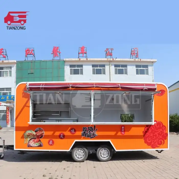 Fully Equipped Foodtruck Fast Food Cart Coffee Ice Cream Mobile Kitchen Food Truck