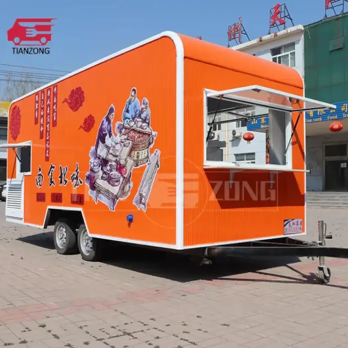 Fully Equipped Foodtruck Fast Food Cart Coffee Ice Cream Mobile Kitchen Food Truck