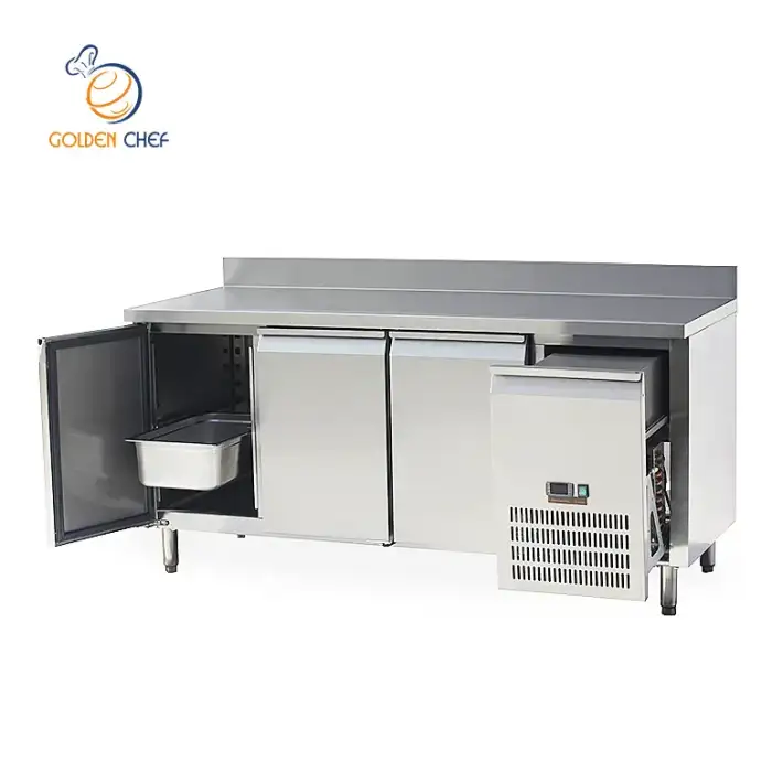 Two Doors Refrigerator For Bench Refrigerated Display Counters