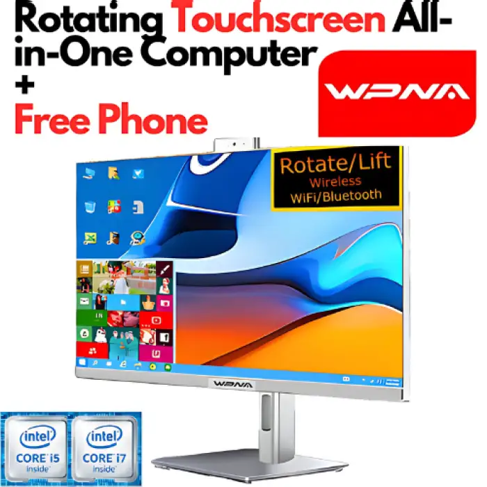 WPNA Lifting and Rotating Touchscreen All-in-One Computer + Free Phone