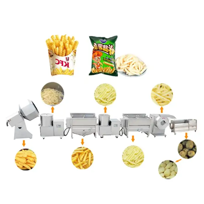 Automatic Potato French Fries Production Line Machine