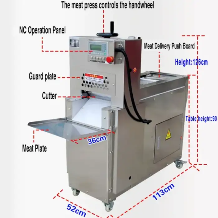 Multi-Function Meat Slicer Automatic Cutting Machine Vegetable and Food Cutter Slicer Chopper Machine