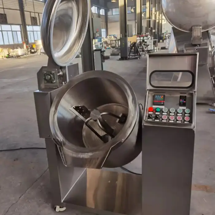 Food Processing Industrial Jacketed Kettle Automatic Cooking Mixer Machine