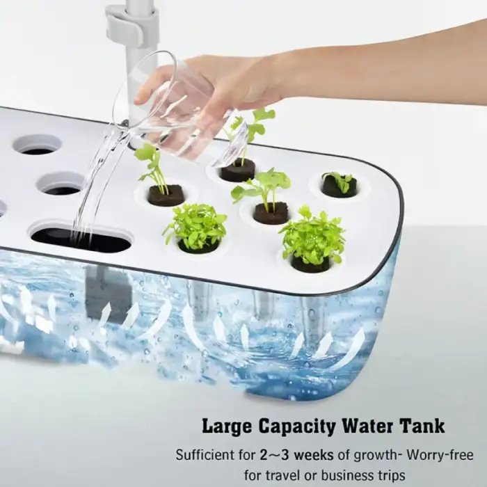 Home Desk Self Watering Plant Pot Set Growing Kit System Portable Smart Planter