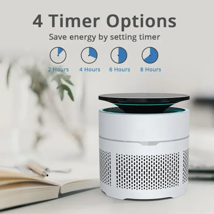 Anti Bacteria Silent Air Cleaner Ionizer Hepa Filter Desktop Mini Portable Home Air Purifier