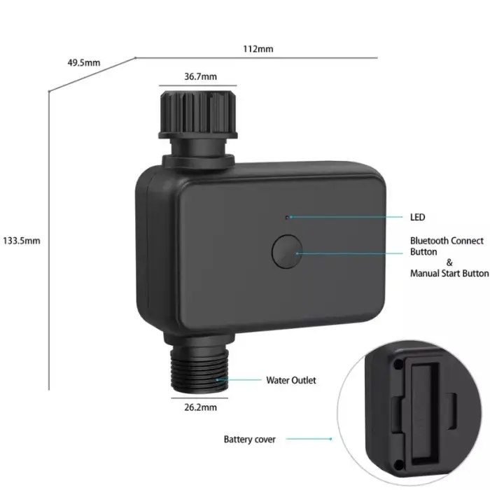 Tuya WiFi+BLE Smart Sprinkler Water Timer APP Remote Controller Automatic Watering Smart Garden Irrigation System