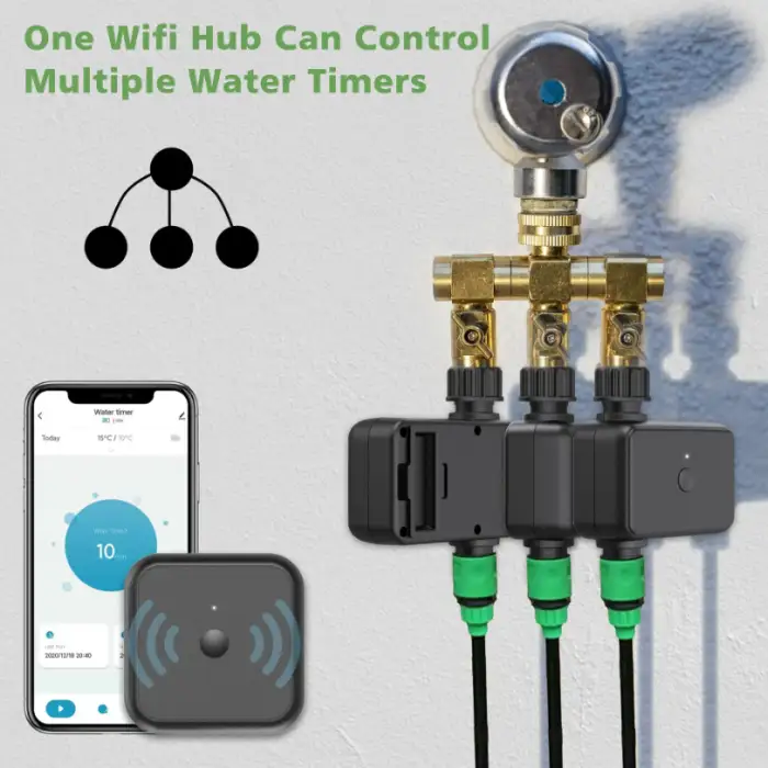 Tuya WiFi+BLE Smart Sprinkler Water Timer APP Remote Controller Automatic Watering Smart Garden Irrigation System