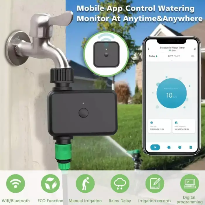 Tuya WiFi+BLE Smart Sprinkler Water Timer APP Remote Controller Automatic Watering Smart Garden Irrigation System