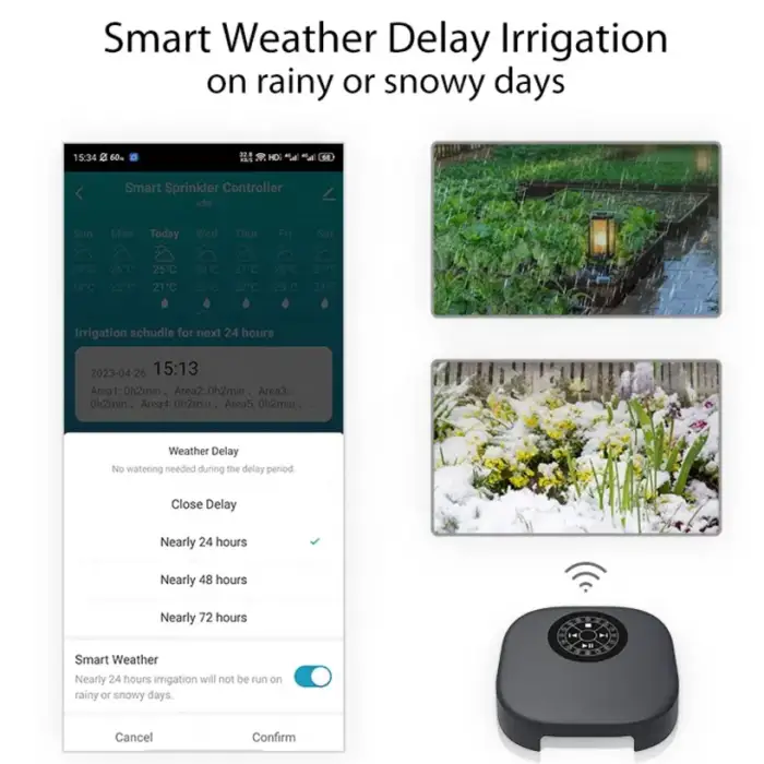 Tuya Smart Life App Remote Control Irrigation Timer 2.4G & 5G WiFi 16 Channel Sprinkler Controller for Garden Green House